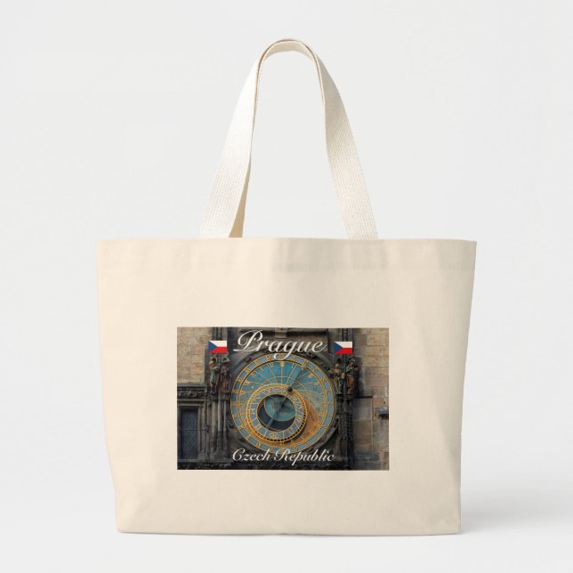 Grand Tote Bag Horloge astronomique Prague Orlog République tchèq (Devant)