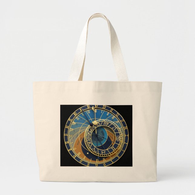 Grand Tote Bag Horloge astronomique - Prague Orloj (Devant)
