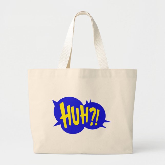GRAND TOTE BAG HUH ! BULLE DE LA PAROLE DE BANDE DESSINÉE (Devant)
