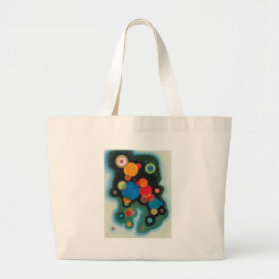 Grand Tote Bag Huile Abstraite de Kandinsky Deepened Impulse sur 