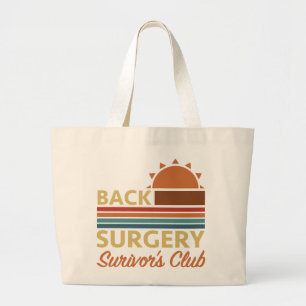 Grand Tote Bag Humour de récupération de chirurgie de retour