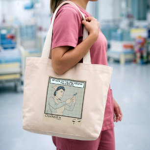 Grand Tote Bag Humour Infirmière Sarcasique Infirmière, Infirmièr