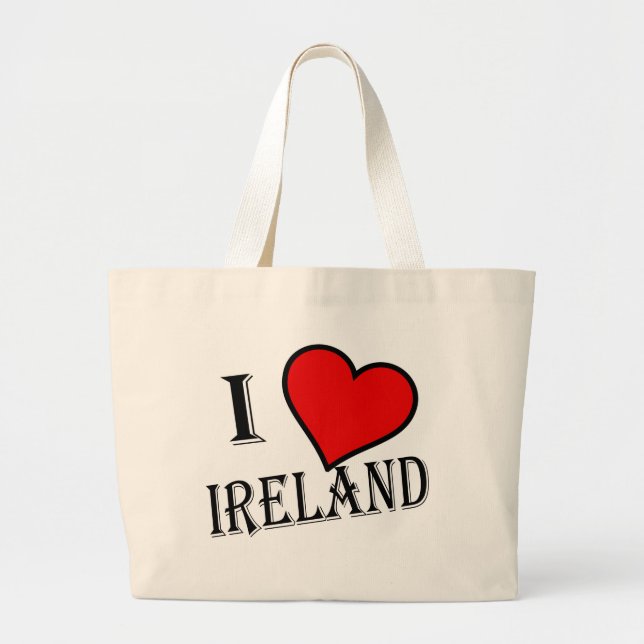 Grand Tote Bag I Heart Ireland bk jtcnt (Devant)