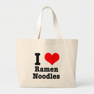 Grand Tote Bag I HEART (LOVE) nouilles ramen