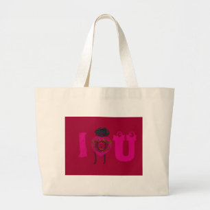Grand Tote Bag I Heart You Nakupenda Sana Heureuse Sainte-Valenti