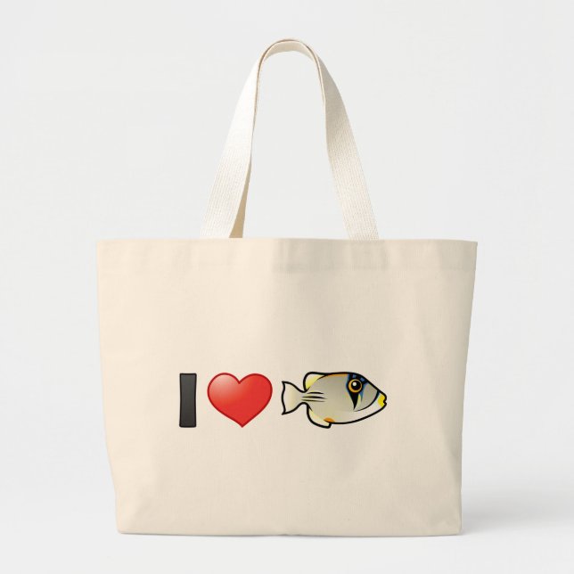 Grand Tote Bag I Love Arabian Picassofish (Devant)