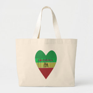 Grand Tote Bag I Love Heart Ethiopie : Drapeau Art Motif
