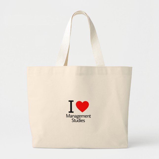 Grand Tote Bag I Love Management Studies (Devant)