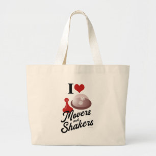 Grand Tote Bag I Love Movers Et Shakers Plaisir Planche Gamer Mot