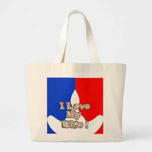 Grand Tote Bag "I Love My Wife" Imprimer
