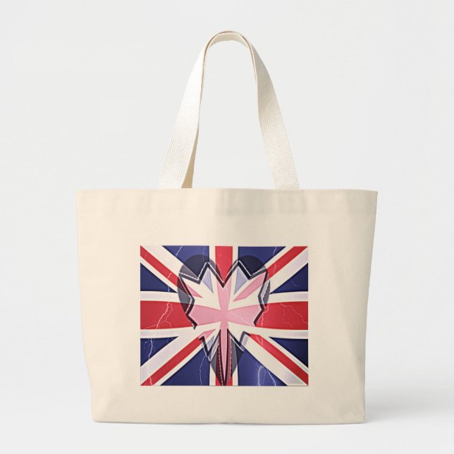 Grand Tote Bag I Love UK (Devant)