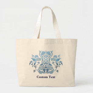 Grand Tote Bag Icône Floral Corset Damask
