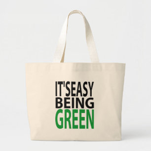 GRAND TOTE BAG IL EST FACILE D'ÊTRE VERT