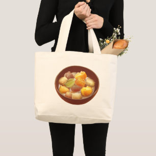 Grand Tote Bag Illustration du dessert de balle Taro