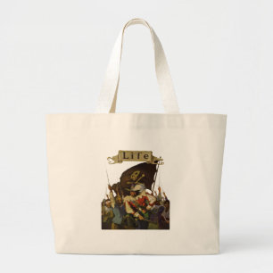 Grand Tote Bag Illustration vintage Pirate Life Wyeth