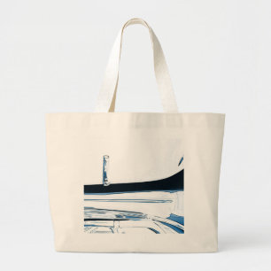Grand Tote Bag Image de klaxon bas de tuba sur le blanc