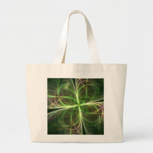 Grand Tote Bag Imaginaire Abstrait Quatre Feuilles