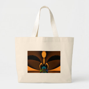 Grand Tote Bag Impression d'art de contraste de couleur abstrait