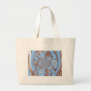 Grand Tote Bag Impression d'art Kaleidoscope vintage