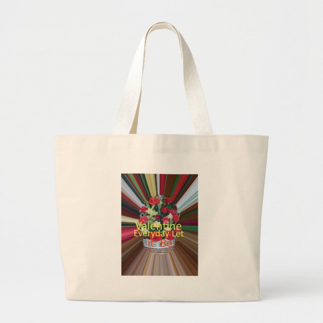 Grand Tote Bag Imprimer Saint-Valentin (Devant)