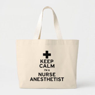 Grand Tote Bag Infirmière garder le calme Anesthésiste