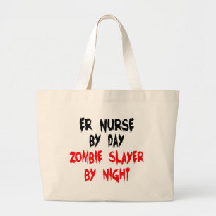 Grand Tote Bag Infirmière Zombie Slayer ER