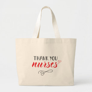 Grand Tote Bag Infirmières Mercis   Police d'exécution