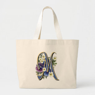Grand Tote Bag Initiale de pensée - M