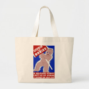 Grand Tote Bag Injuste envers les bébés