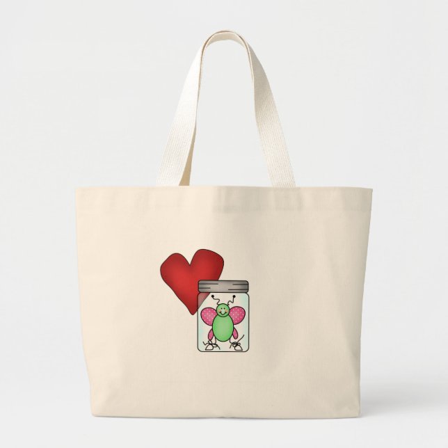 Grand Tote Bag Insecte d'amour (Devant)
