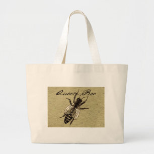 Grand Tote Bag Insecte de la faune de l'abeille Queen