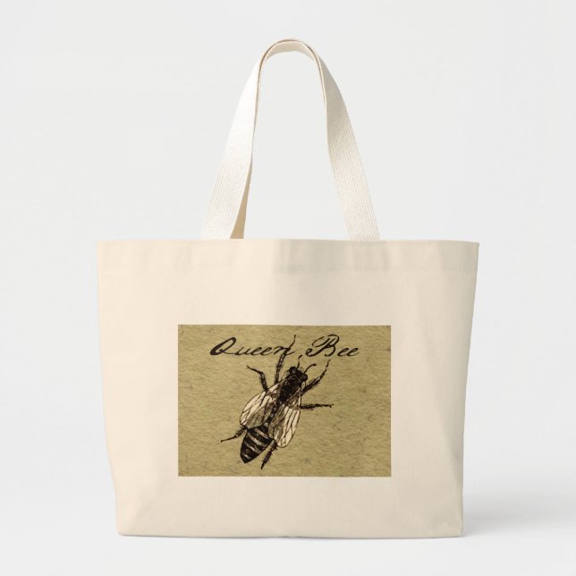 Grand Tote Bag Insecte de la faune de l'abeille Queen (Devant)