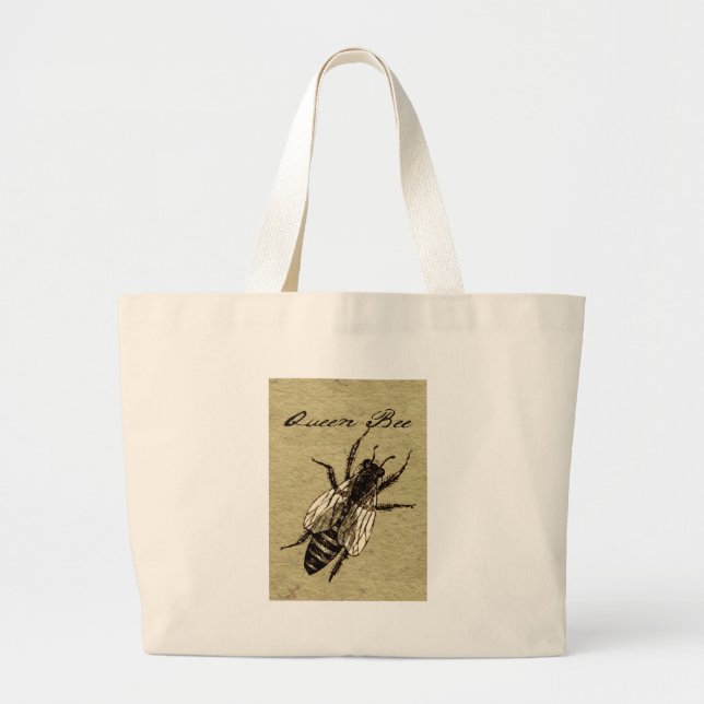 Grand Tote Bag Insecte de la faune de l'abeille Queen (Devant)
