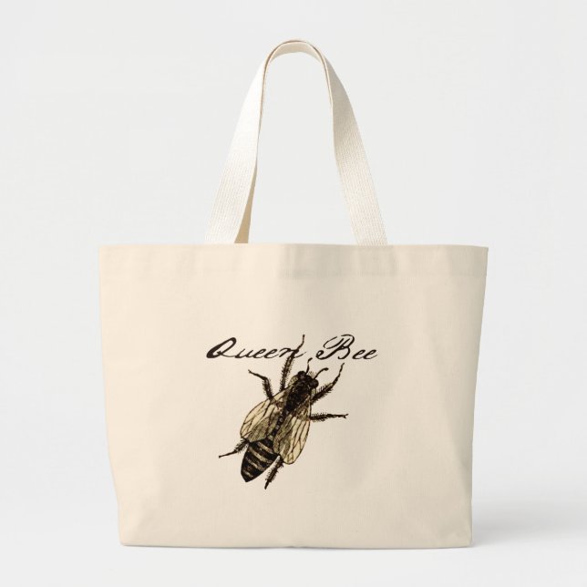 Grand Tote Bag Insecte de la faune de l'abeille Queen (Devant)