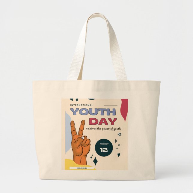 Grand Tote Bag International youth day , August 12 ,  (Devant)