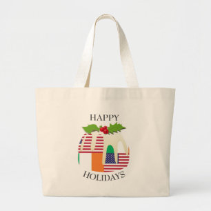 Grand Tote Bag IRLANDE AMERICAN Christmas Pudding