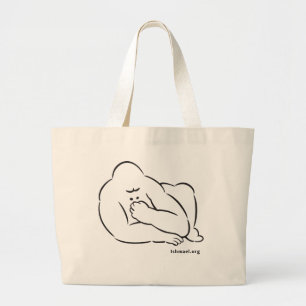 Grand Tote Bag Ishmael dessin d'un gorille par Daniel Quinn
