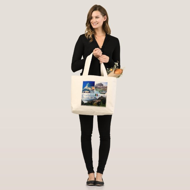Grand Tote Bag IT Sicile - Etna Volcano - Cefalu' - Taormina - (Devant (modèle))