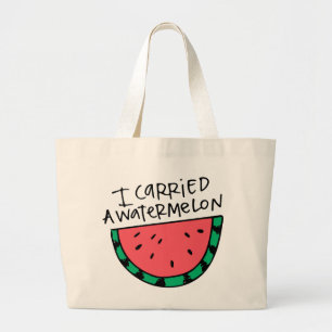 Grand Tote Bag J'ai porté une pastèque