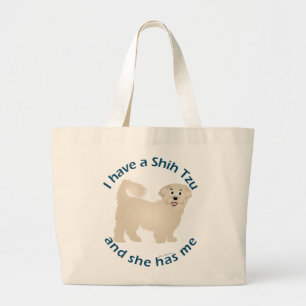 Grand Tote Bag J'ai un Shih Tzu