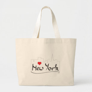 Grand Tote Bag J'aime (coeur) New York, New York