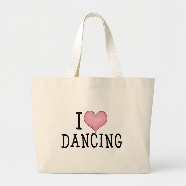 Grand Tote Bag J'aime danser (Devant)