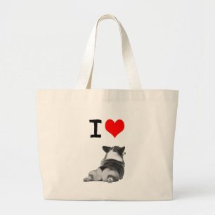 Grand Tote Bag J'aime des bouts de corgi