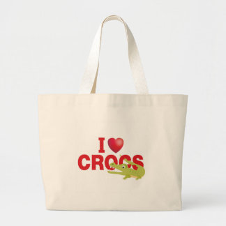 Grand Tote Bag j'aime des crocs