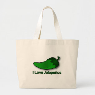 Grand Tote Bag J'aime des Jalapenos