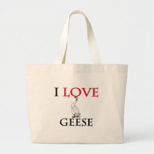 Grand Tote Bag J'aime des oies
