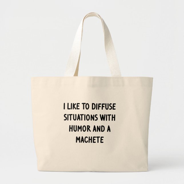 Grand Tote Bag J'aime diffuser des situations (Devant)