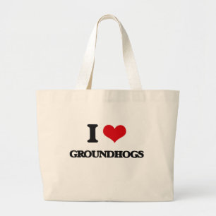 Grand Tote Bag J'aime Groundhogs