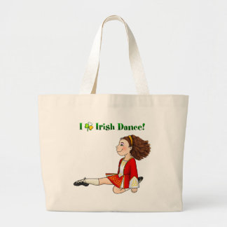 Grand Tote Bag J'aime la danse d'Irlandais