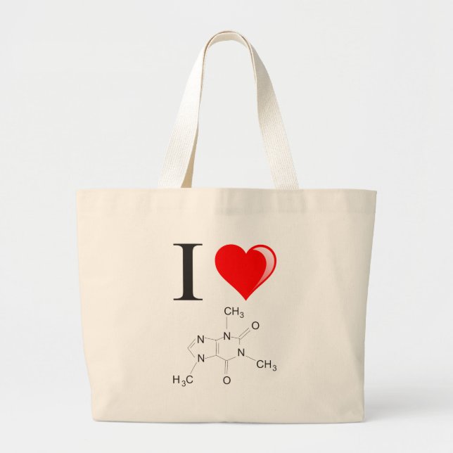 Grand Tote Bag J'aime le café (Devant)